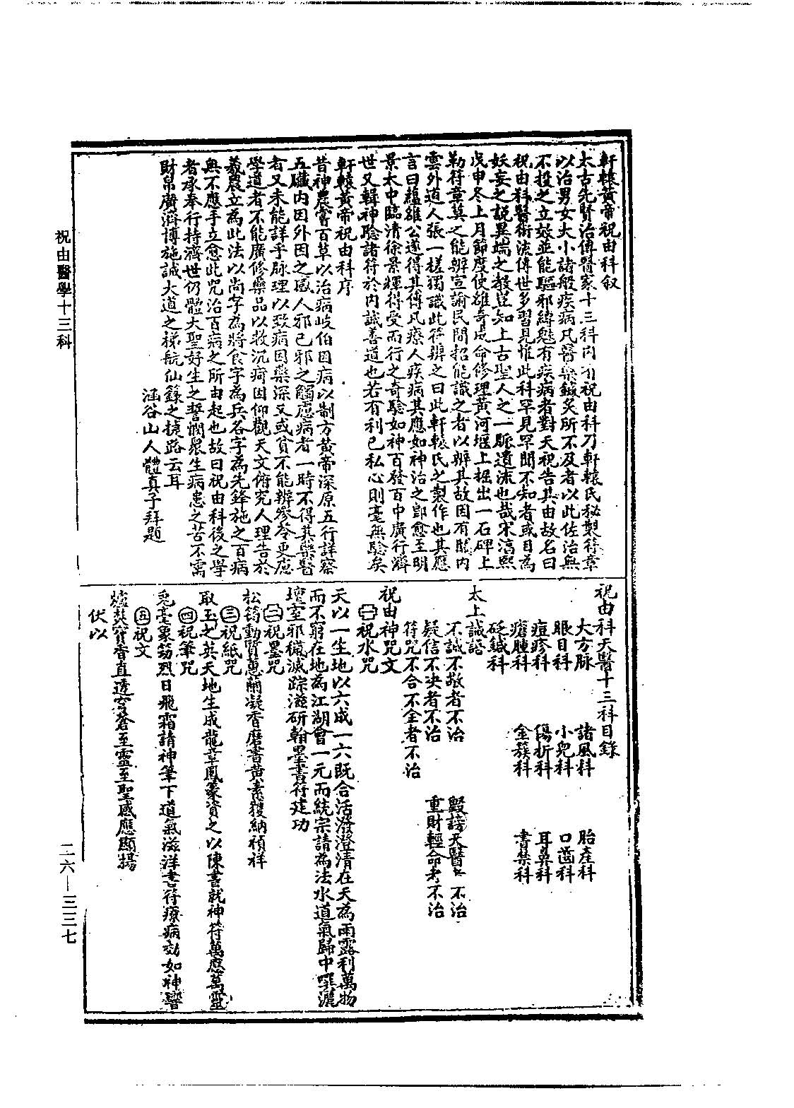 祝由醫學十三科